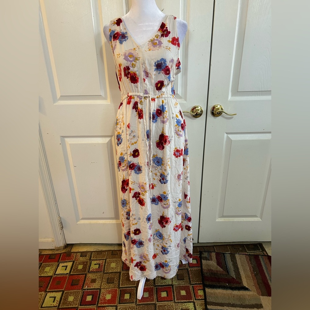 Lucky Brand cream and floral maxi, Medium